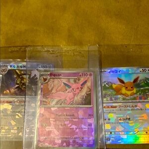 Pokemon Trading Cards in Pink and Yellow